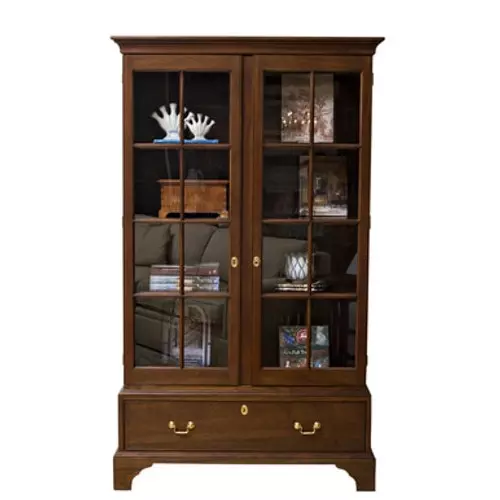 What is a bookcase with door called?