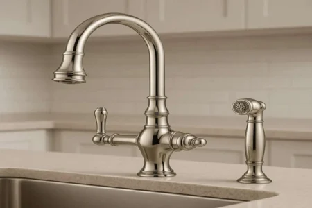 kohler artifacts kitchen faucet with aux spray