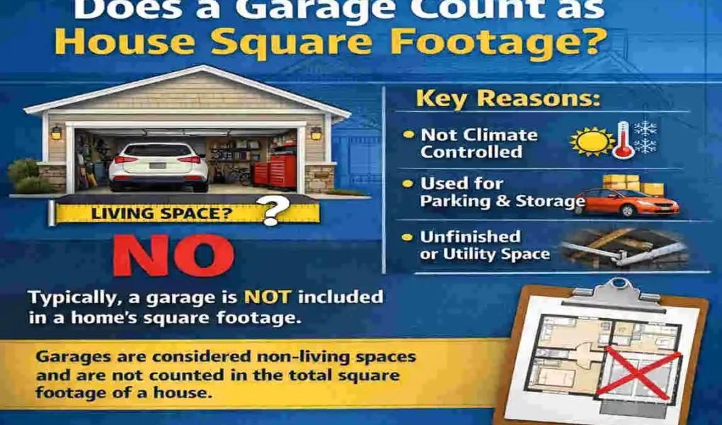 does a garage count as square footage