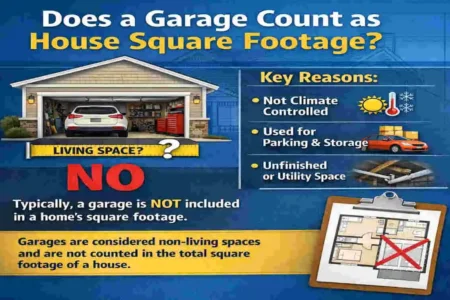 does a garage count as square footage