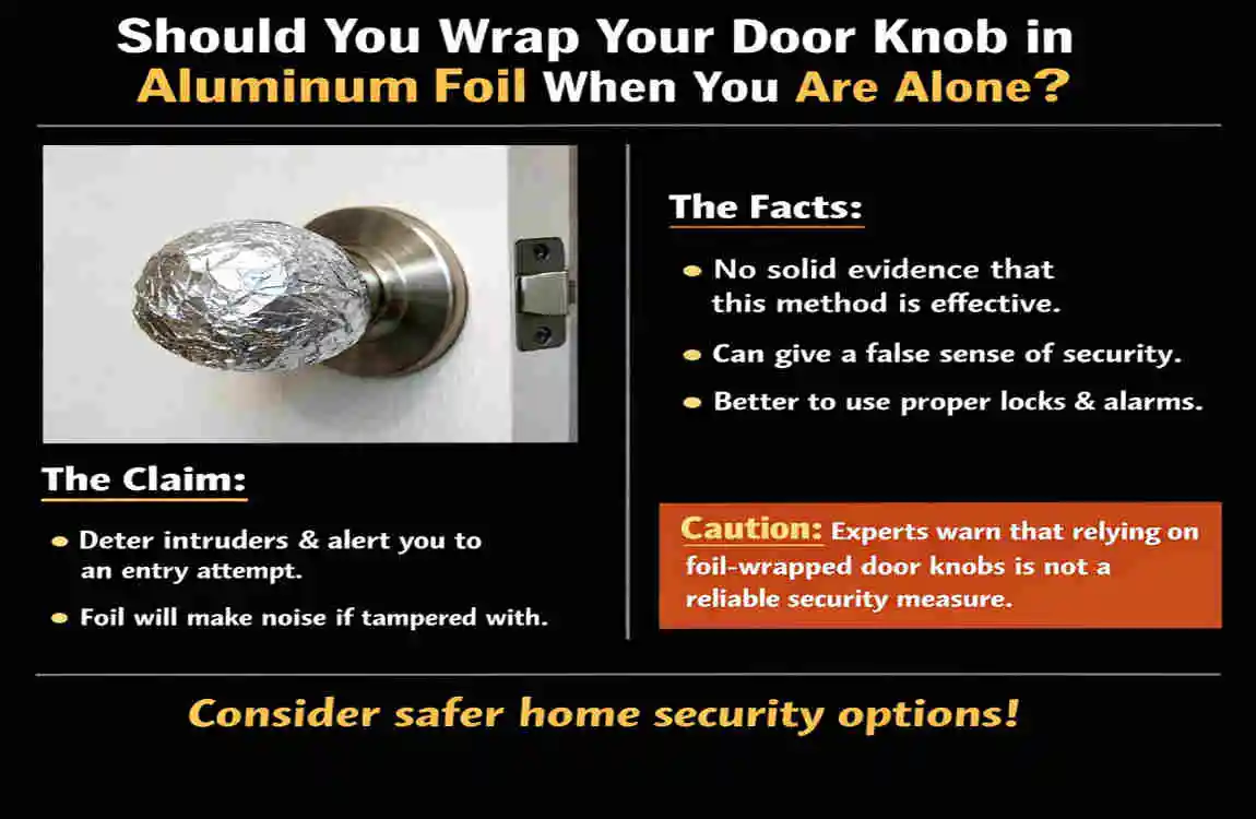why put foil on door knob