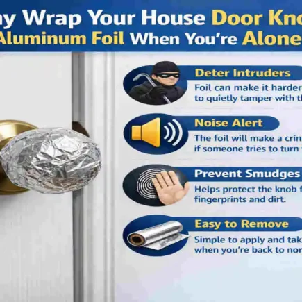 why put foil on door knob