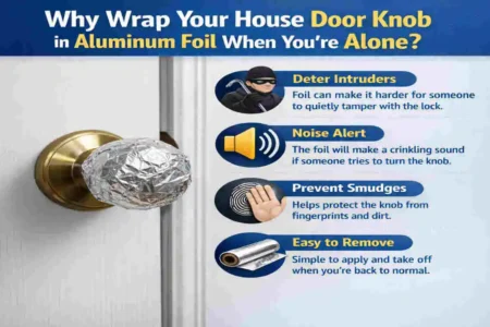 why put foil on door knob