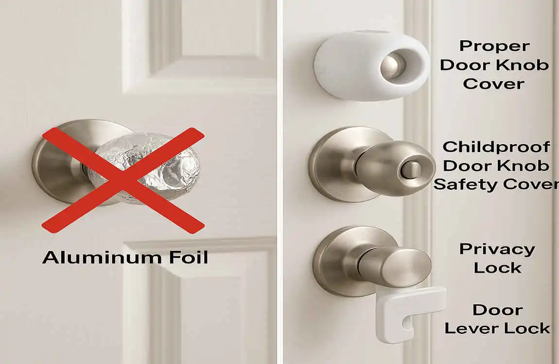why put foil on door knob