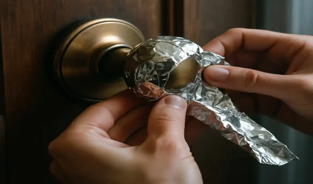 why put foil on door knob