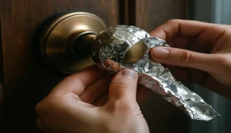 why put foil on door knob
