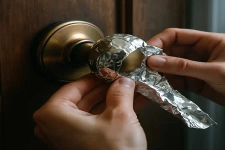 why put foil on door knob