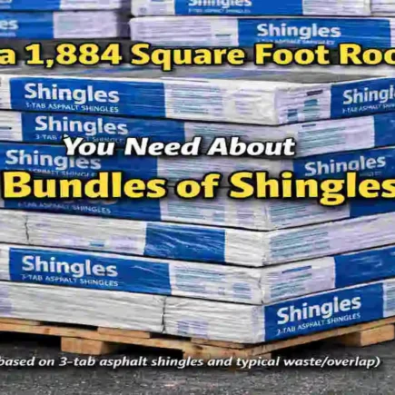 how many shingles is needed for 1884 sq ft roof
