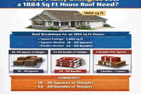 how many shingles is needed for 1884 sq ft roof