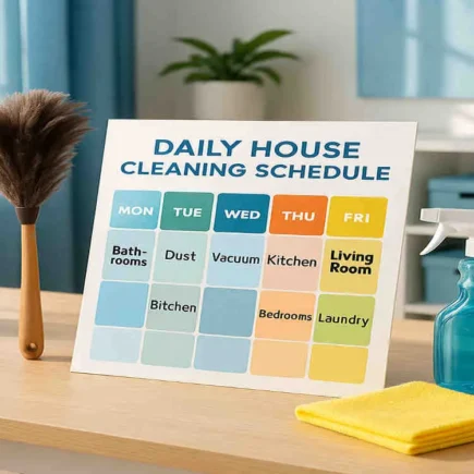 How to Determine Your Daily House Cleaning Schedule