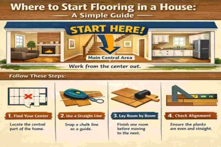 where to start flooring in a house