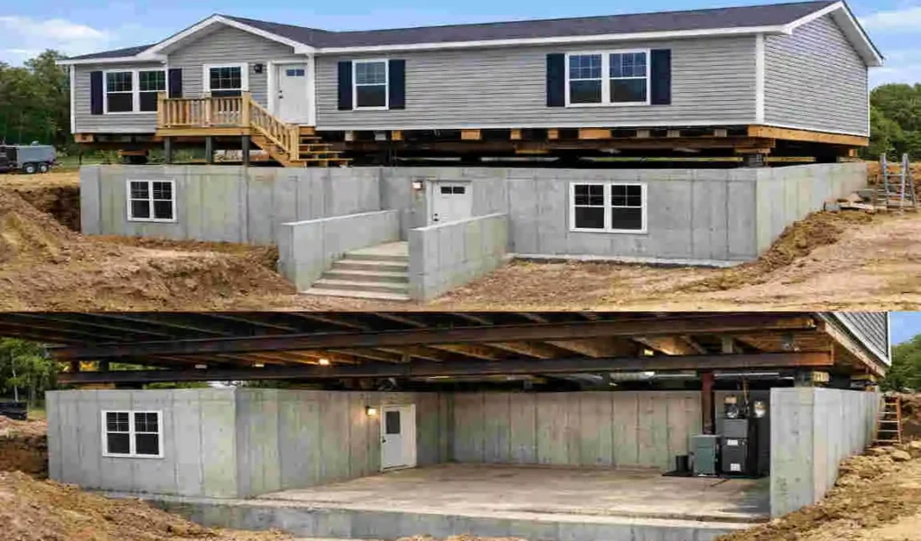 can a modular home have a basement