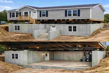 can a modular home have a basement