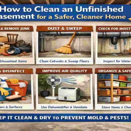 how to clean unfinished basement