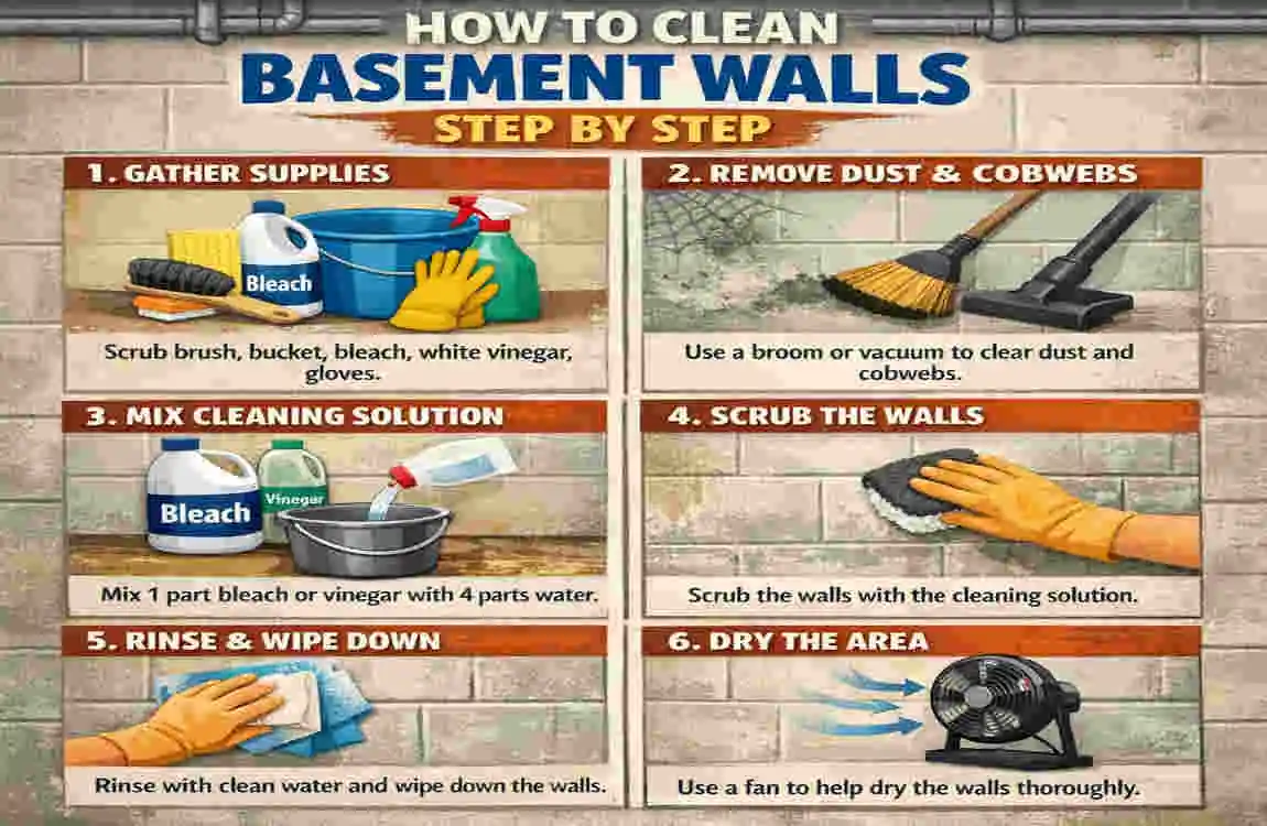 How to Clean Basement Walls
