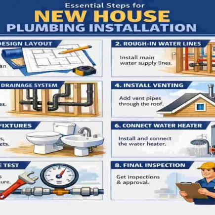 how to install plumbing in a new house