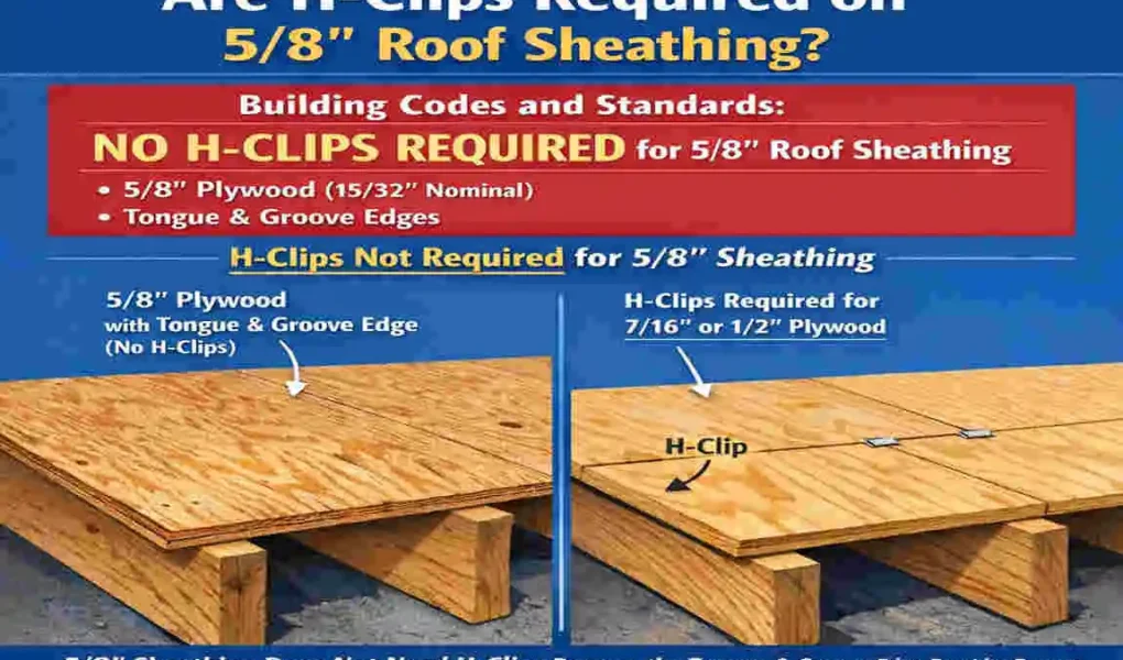 are h clips required for 5 8 roof sheathing