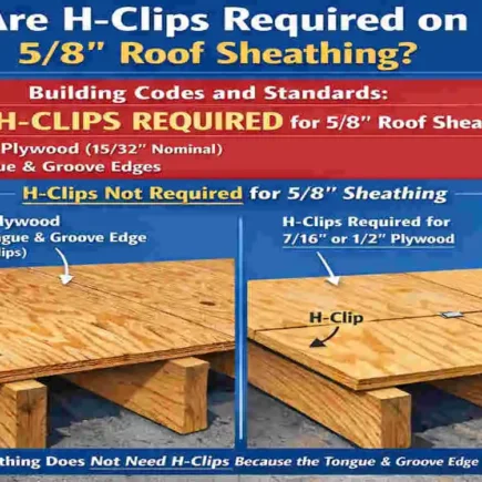 are h clips required for 5 8 roof sheathing