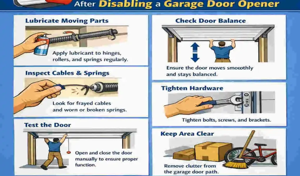 how to disable a garage door opener