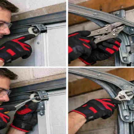 how to fix garage door roller off track