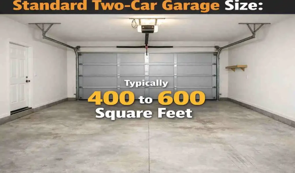how many square feet is a two car garage