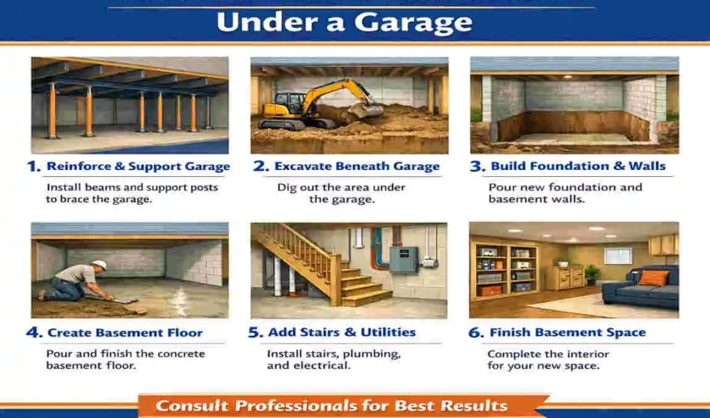 can you put a basement under a garage