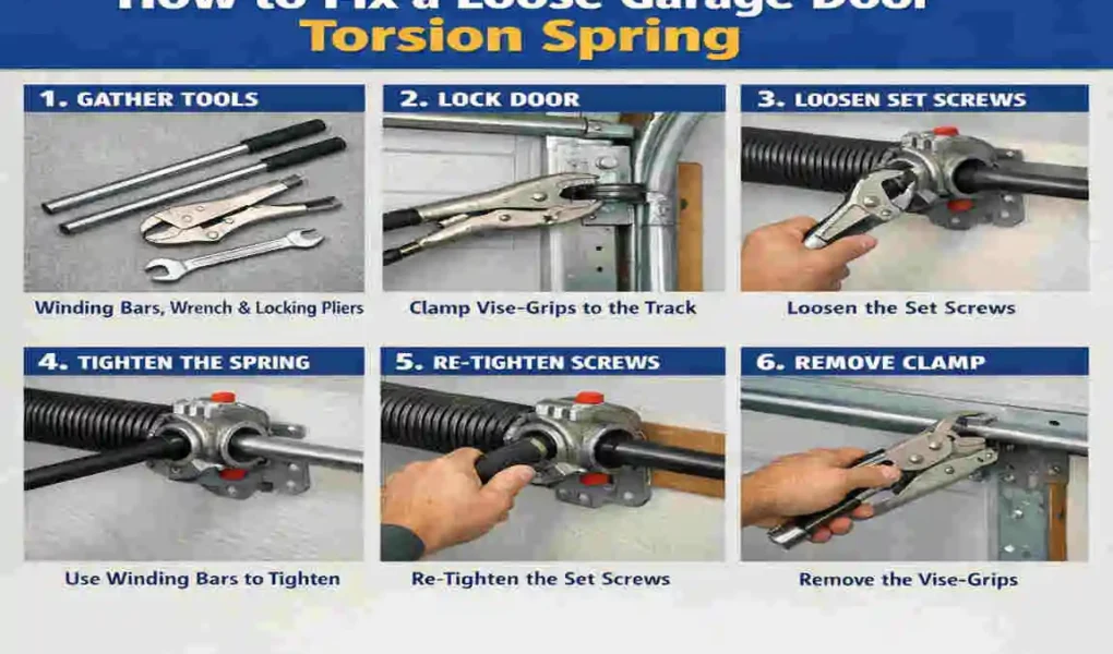 how to tighten torsion spring on garage door