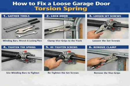 how to tighten torsion spring on garage door