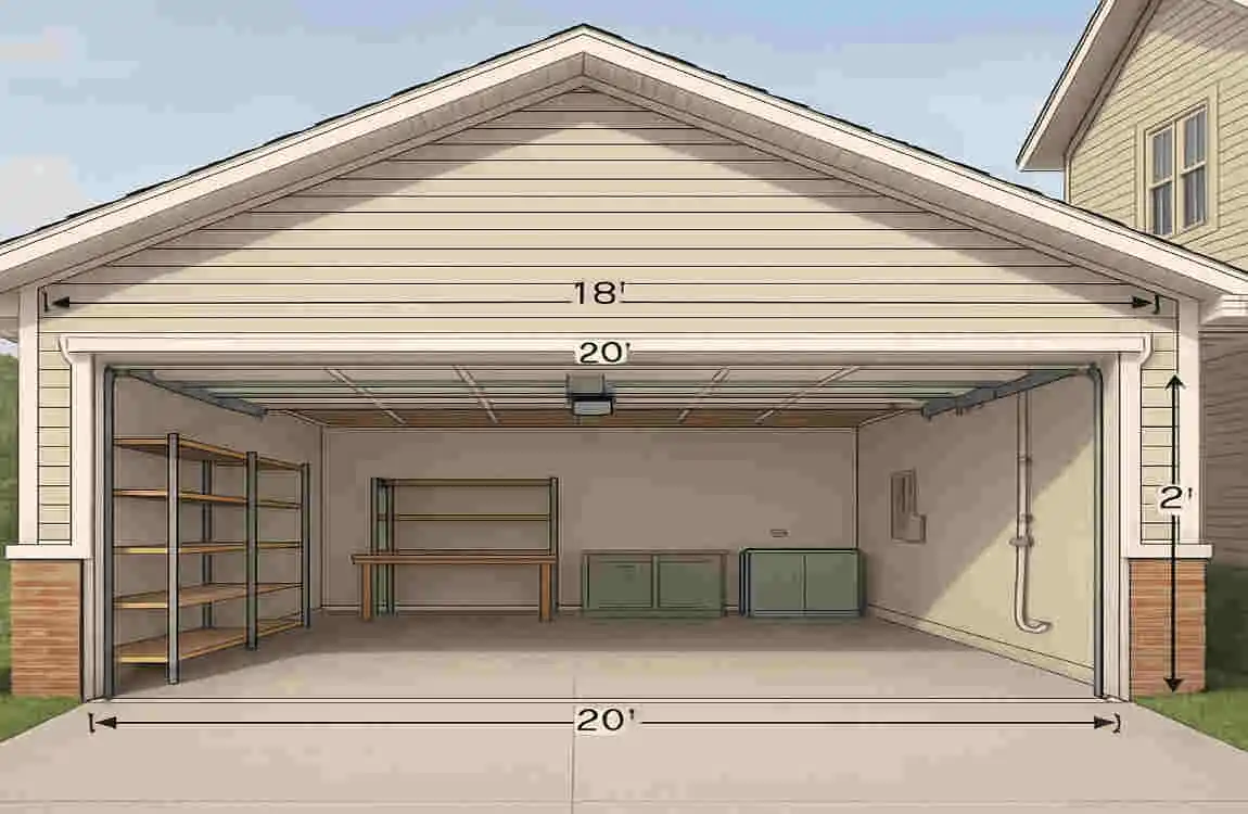 how many square feet is a two car garage
