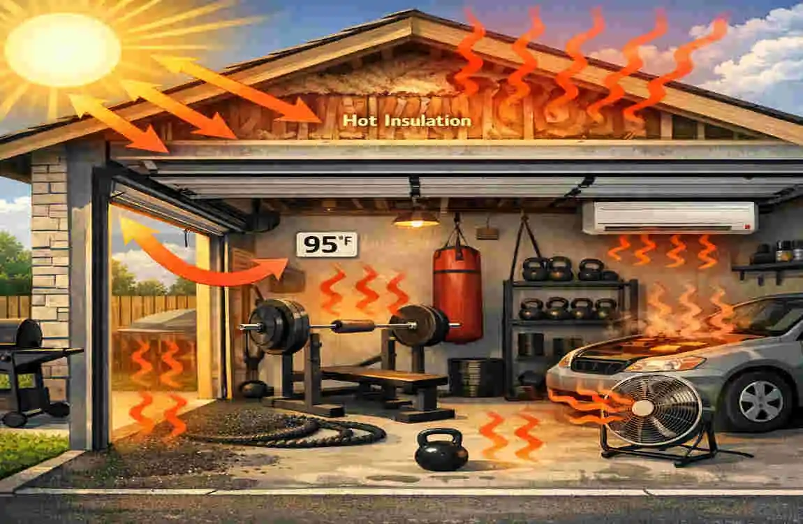 how to cool a garage gym