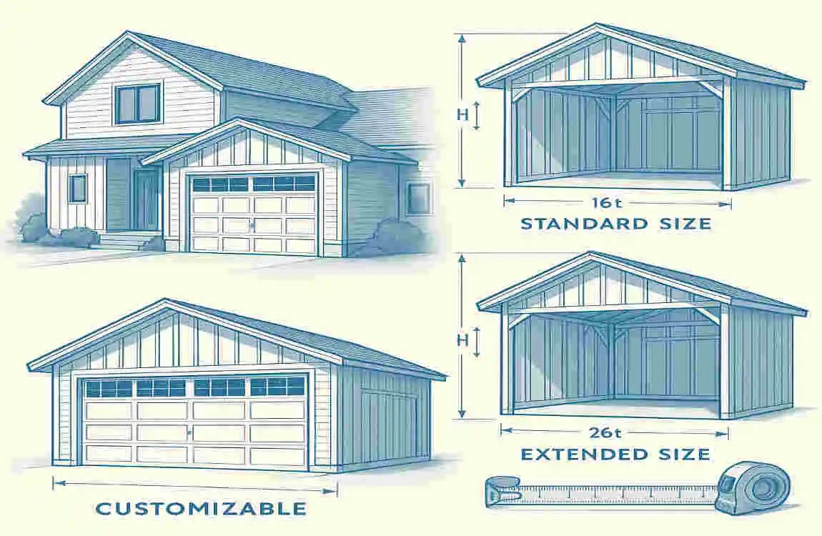 how many square feet is a two car garage