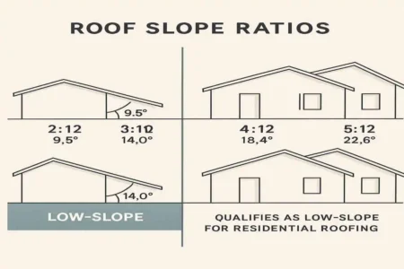 which of the following roof slope ratios qualifies as low-slope
