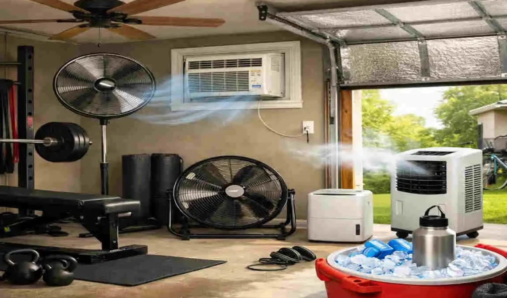 how to cool a garage gym