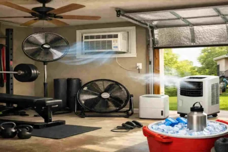 how to cool a garage gym