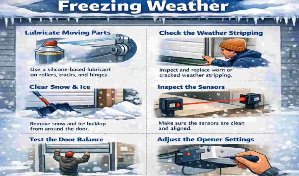 how to keep garage door from freezing to floor