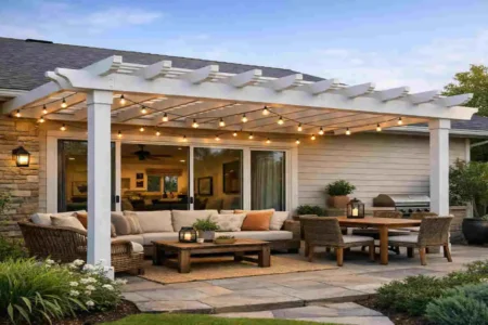should a pergola be attached to house