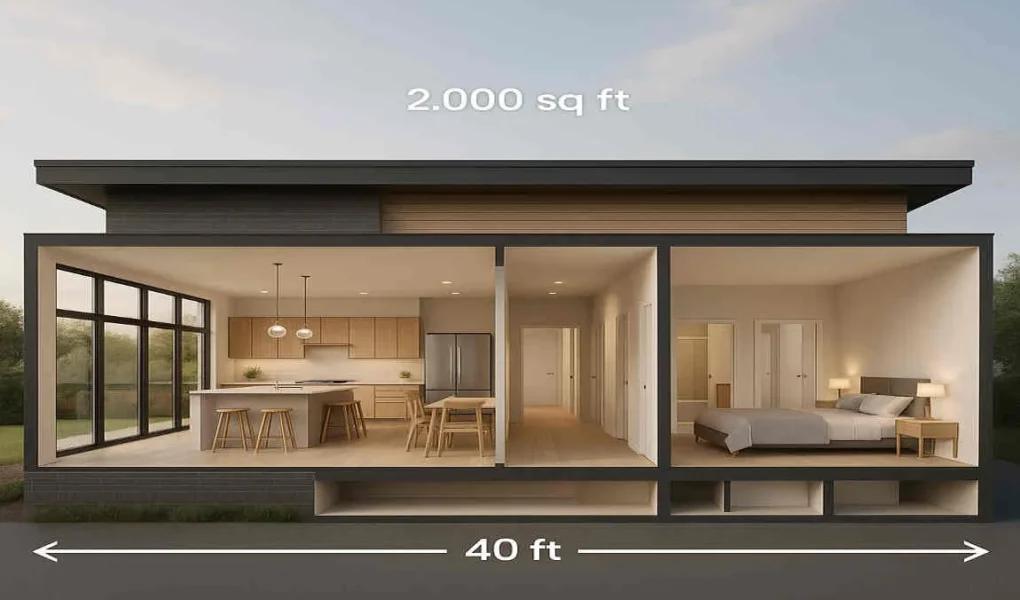how big is 2,000 square feet house