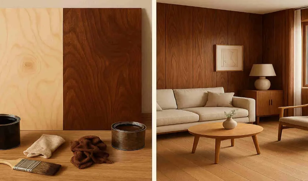 house staining plywood