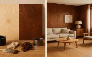 house staining plywood