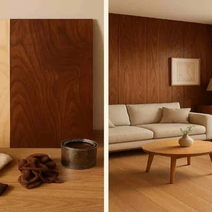 house staining plywood