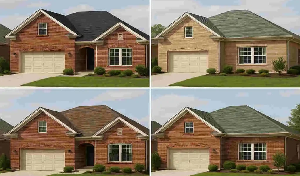 best color roof for brick house