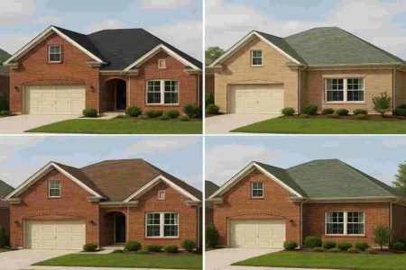 best color roof for brick house