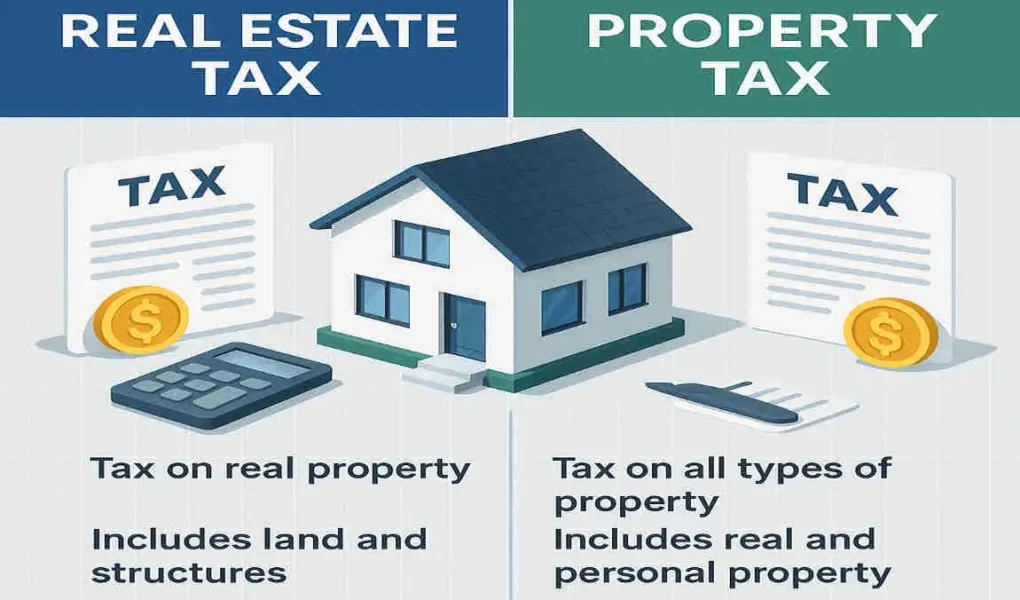 is real estate tax the same as property tax