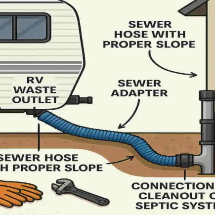 how to connect rv to house sewer