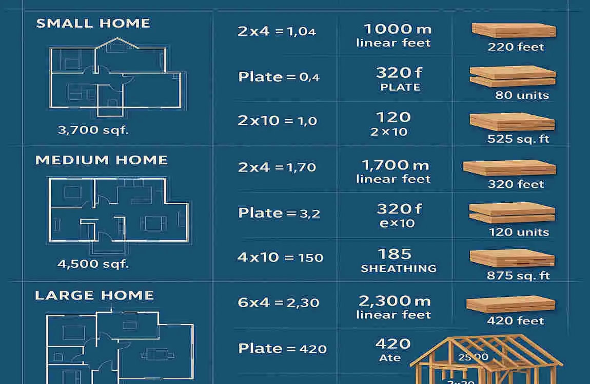 how much lumber is needed to build a house