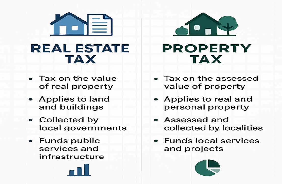 is real estate tax the same as property tax