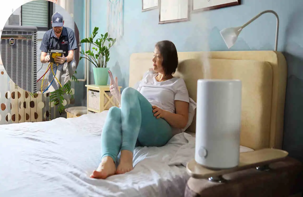 why does my house feel damp with ac on