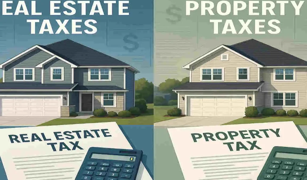 are real estate taxes the same as property taxes
