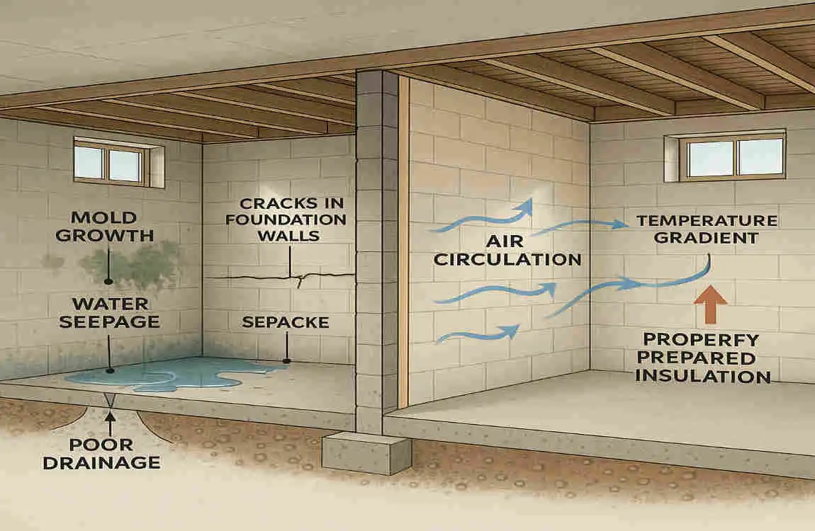 Why You Should Avoid Insulating Your Basement: Important Home Protection Tips to Prevent Moisture and Structural Issues