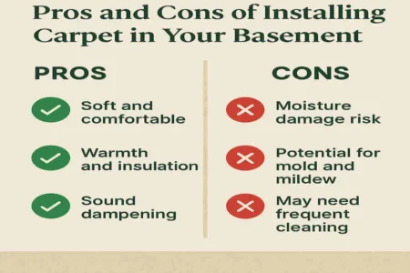 Balancing Comfort and Durability: Pros and Cons of Installing Carpet in Your Basement Home